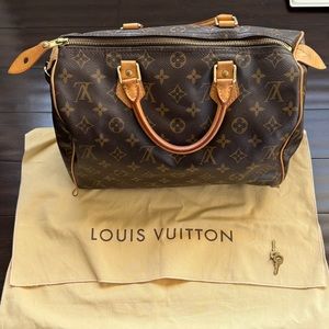 LOUIS VUITTON Speedy 30 Travel Hand Bag Monogram Leather Brown M41526  69GA177